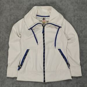 Burton DryRide Softshell Jacket Cool Flavors Wms M White Full Zip Snowboard Ski